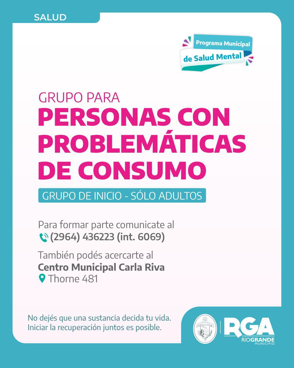 Adicciones: continúan activos los dispositivos de acompañamiento destinados a personas y familiares que atraviesan consumos problemáticos